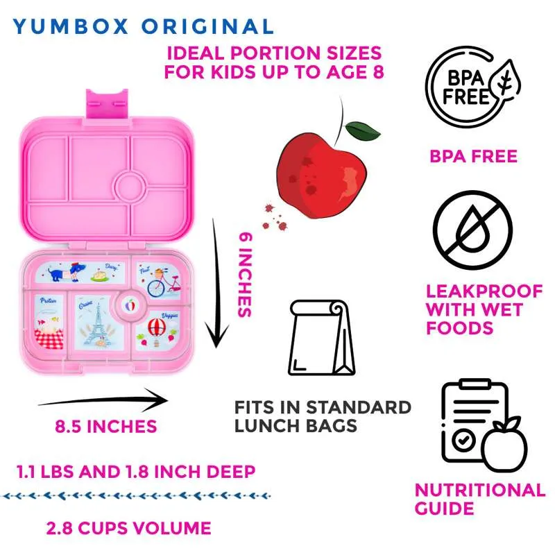 Yumbox Matboks - Original - 6 rom - Power Pink/Paris
