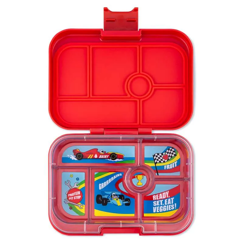 Yumbox Matboks - Original - 6 rom - Roar Red/Racerbiler