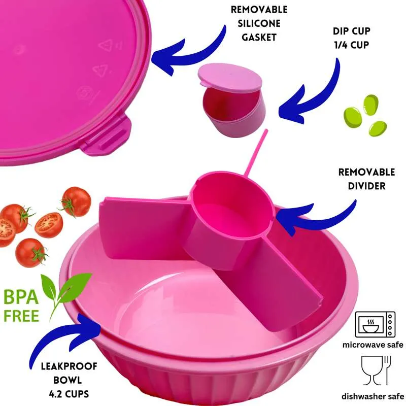 Yumbox Matboks - Poke Love Bowl - 4 rom - Guava Pink