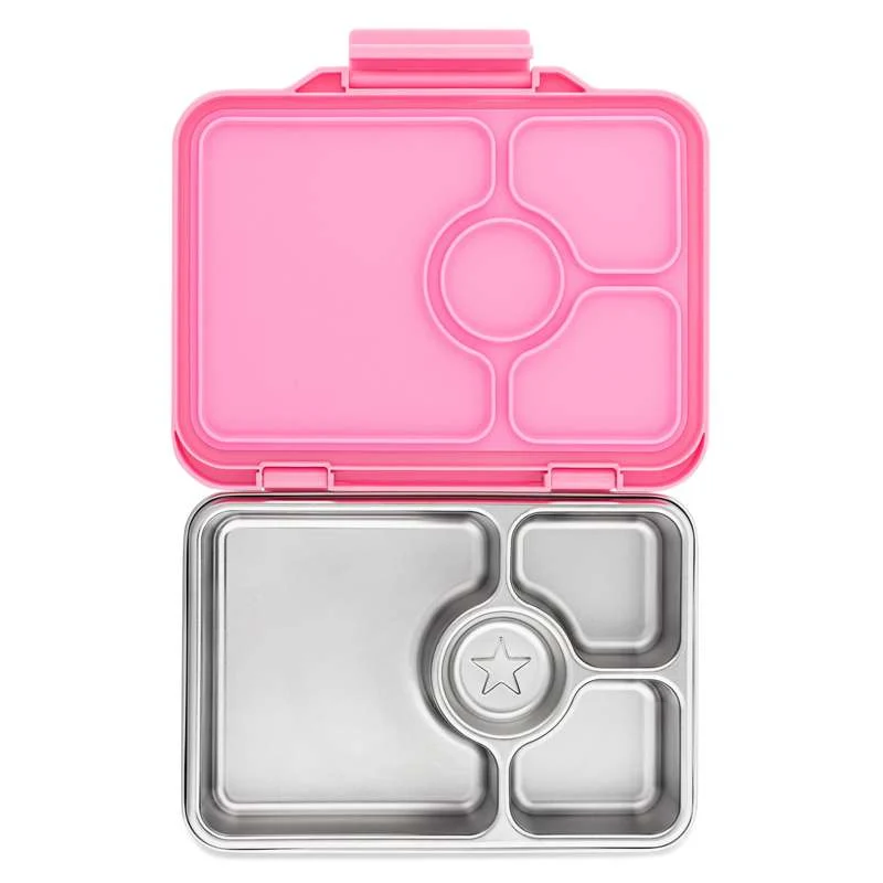 Yumbox Matboks - Presto Rustfritt Stål - 4 rom - Versaille Rose