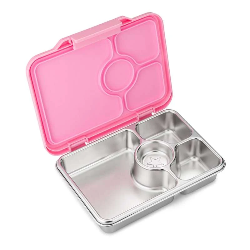 Yumbox Matboks - Presto Rustfritt Stål - 4 rom - Versaille Rose