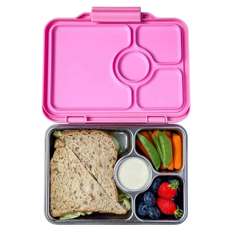 Yumbox Matboks - Presto Rustfritt Stål - 4 rom - Versaille Rose