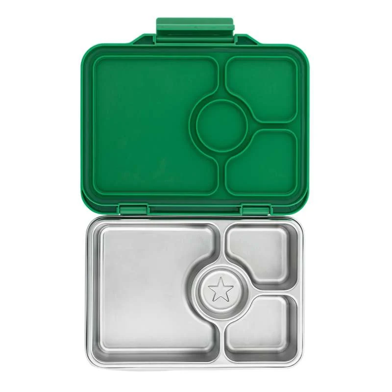 Yumbox Matboks - Presto Rustfritt Stål - 4 rom - Pomme Grønn