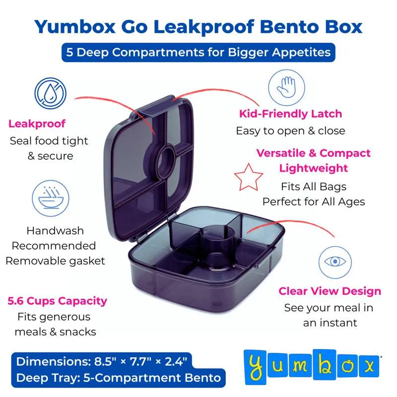 Yumbox Matboks - Go - 5 rom - Berlin Grå