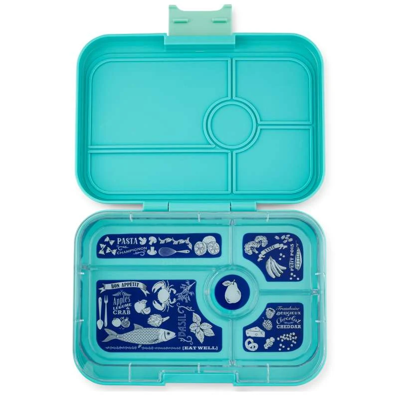 Yumbox Matboks - Tapas XL - 5 rom - Antibes Blue/Bon Appetit