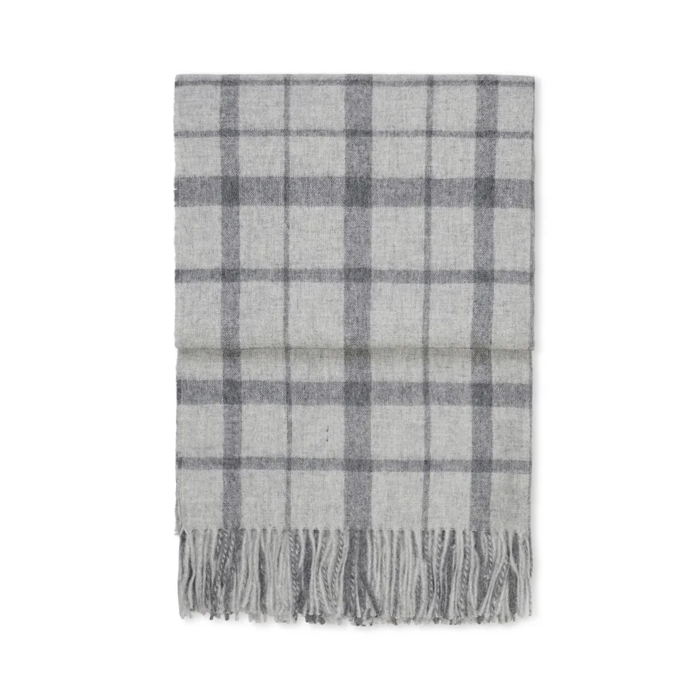 Alpakkapledd Tweed Grey