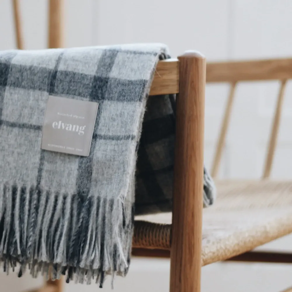 Alpakkapledd Tweed Grey