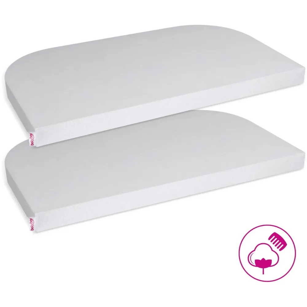 babybay® Soft Grey Jersey Cover Deluxe Ark 2-Pakning Boxspring Xxl