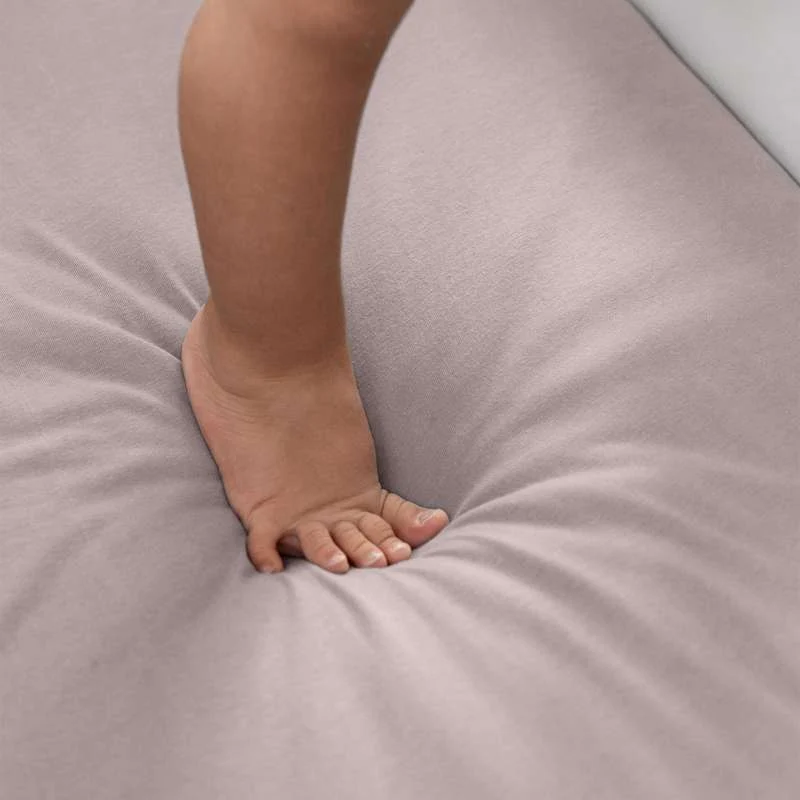 Sebra Jersey Laken - 70x120 cm. - Baby - Bjørkebark Rose