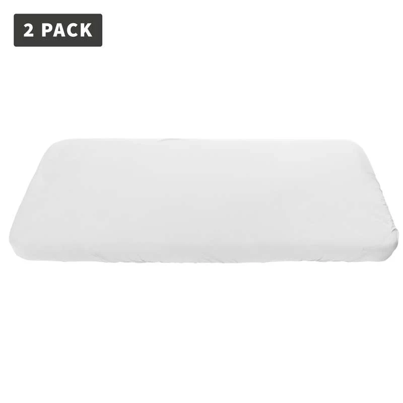 Sebra Jersey Laken - 70x160 cm. - Junior - 2-pak - Hvit
